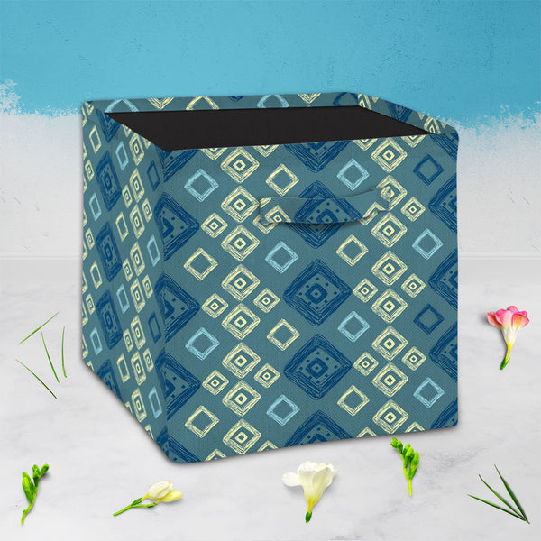 Geometric Art D2 Foldable Open Storage Bin | Organizer Box, Toy Basket, Shelf Box, Laundry Bag | Canvas Fabric-Storage Bins-STR_BI_CB-IC 5007518 IC 5007518, Abstract Expressionism, Abstracts, Art and Paintings, Automobiles, Aztec, Black and White, Botanical, Culture, Digital, Digital Art, Ethnic, Fashion, Floral, Flowers, Geometric, Geometric Abstraction, Graphic, Hipster, Illustrations, Mexican, Modern Art, Nature, Patterns, Retro, Scenic, Semi Abstract, Signs, Signs and Symbols, Stripes, Traditional, Tran