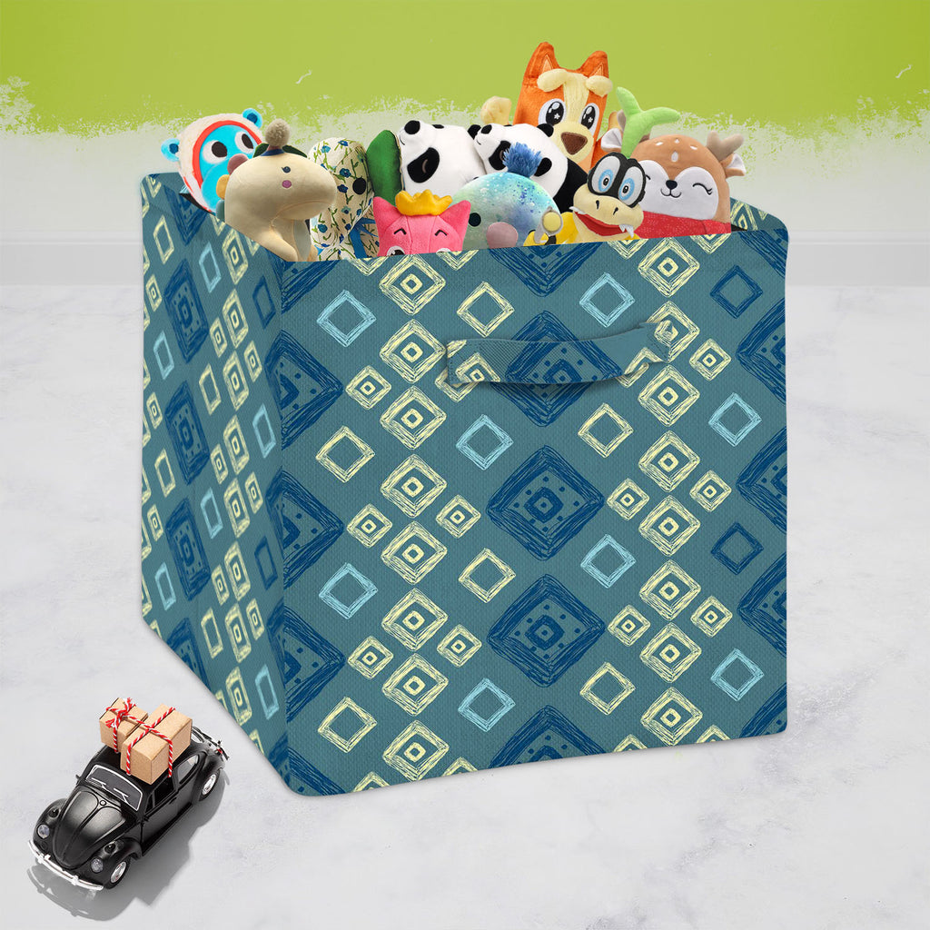 Geometric Art D2 Foldable Open Storage Bin | Organizer Box, Toy Basket, Shelf Box, Laundry Bag | Canvas Fabric-Storage Bins-STR_BI_CB-IC 5007518 IC 5007518, Abstract Expressionism, Abstracts, Art and Paintings, Automobiles, Aztec, Black and White, Botanical, Culture, Digital, Digital Art, Ethnic, Fashion, Floral, Flowers, Geometric, Geometric Abstraction, Graphic, Hipster, Illustrations, Mexican, Modern Art, Nature, Patterns, Retro, Scenic, Semi Abstract, Signs, Signs and Symbols, Stripes, Traditional, Tran