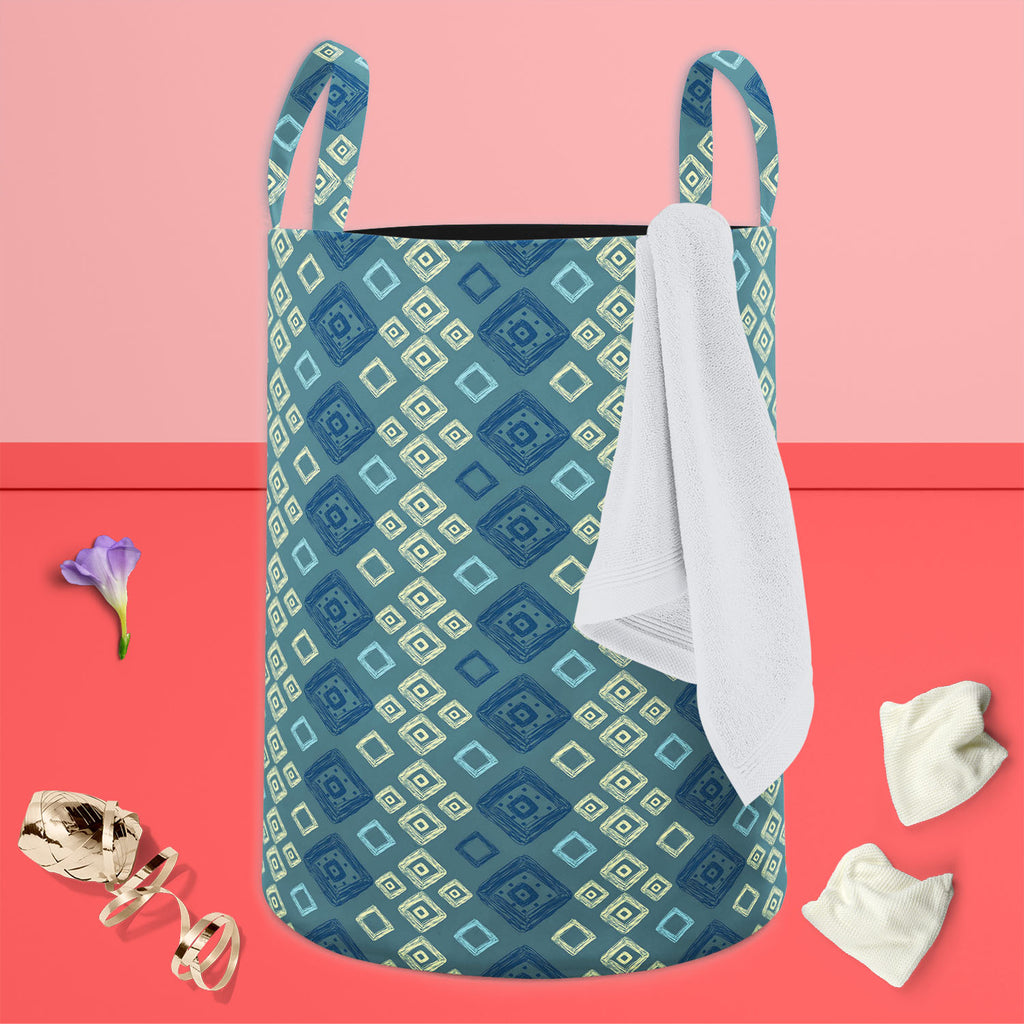 Geometric Art D2 Foldable Open Storage Bin | Organizer Box, Toy Basket, Shelf Box, Laundry Bag | Canvas Fabric-Storage Bins-STR_BI_CB-IC 5007518 IC 5007518, Abstract Expressionism, Abstracts, Art and Paintings, Automobiles, Aztec, Black and White, Botanical, Culture, Digital, Digital Art, Ethnic, Fashion, Floral, Flowers, Geometric, Geometric Abstraction, Graphic, Hipster, Illustrations, Mexican, Modern Art, Nature, Patterns, Retro, Scenic, Semi Abstract, Signs, Signs and Symbols, Stripes, Traditional, Tran