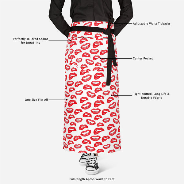Lips Apron | Adjustable, Free Size & Waist Tiebacks-Aprons Waist to Knee-APR_WS_FT-IC 5007519 IC 5007519, Art and Paintings, Illustrations, Love, Modern Art, Patterns, People, Pop Art, Romance, Signs, Signs and Symbols, lips, full-length, apron, poly-cotton, fabric, adjustable, waist, tiebacks, art, background, beauty, color, colorful, cosmetic, design, desire, emotions, female, fun, funny, girl, illustration, kiss, laughter, lipstick, lover, makeup, modern, mouth, open, paint, pattern, pop, print, pucker, 