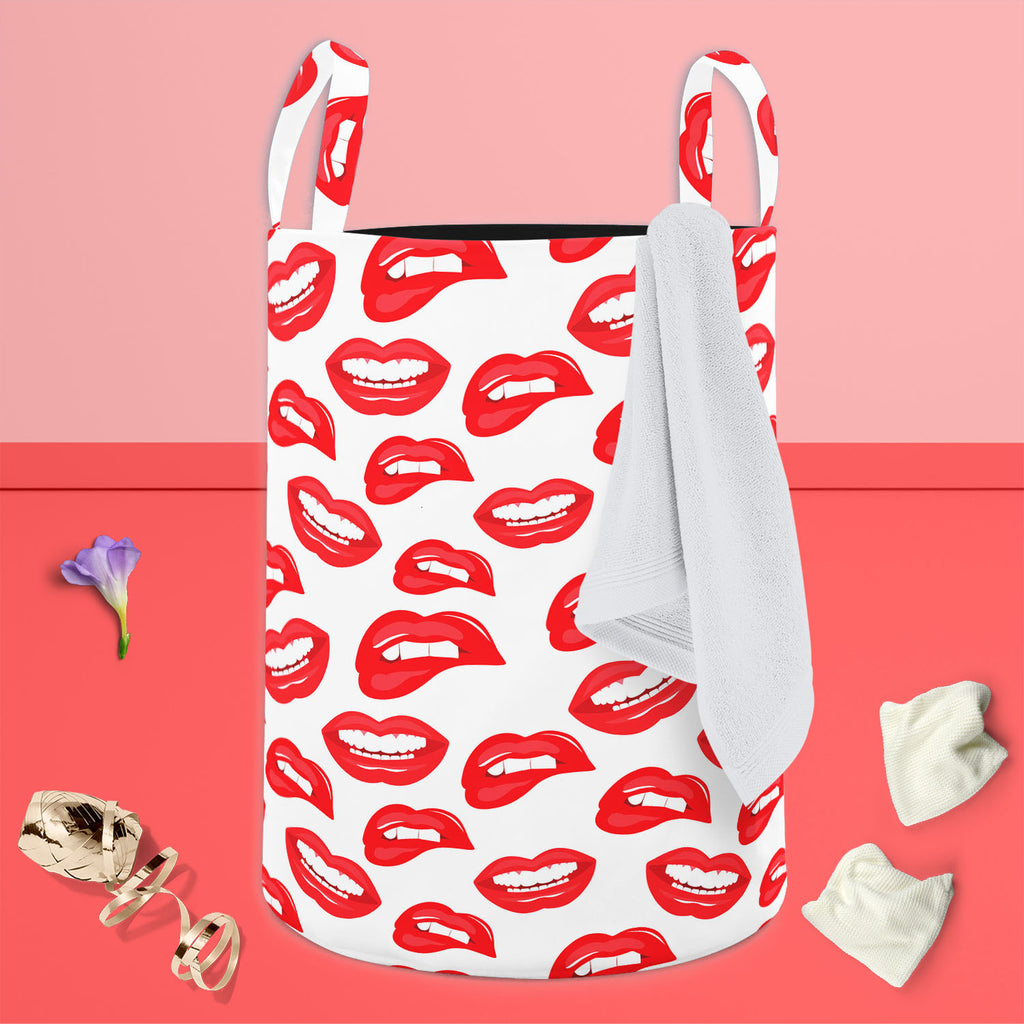 Lips D3 Foldable Open Storage Bin | Organizer Box, Toy Basket, Shelf Box, Laundry Bag | Canvas Fabric-Storage Bins-STR_BI_CB-IC 5007519 IC 5007519, Art and Paintings, Illustrations, Love, Modern Art, Patterns, People, Pop Art, Romance, Signs, Signs and Symbols, lips, d3, foldable, open, storage, bin, organizer, box, toy, basket, shelf, laundry, bag, canvas, fabric, art, background, beauty, color, colorful, cosmetic, design, desire, emotions, female, fun, funny, girl, illustration, kiss, laughter, lipstick, 