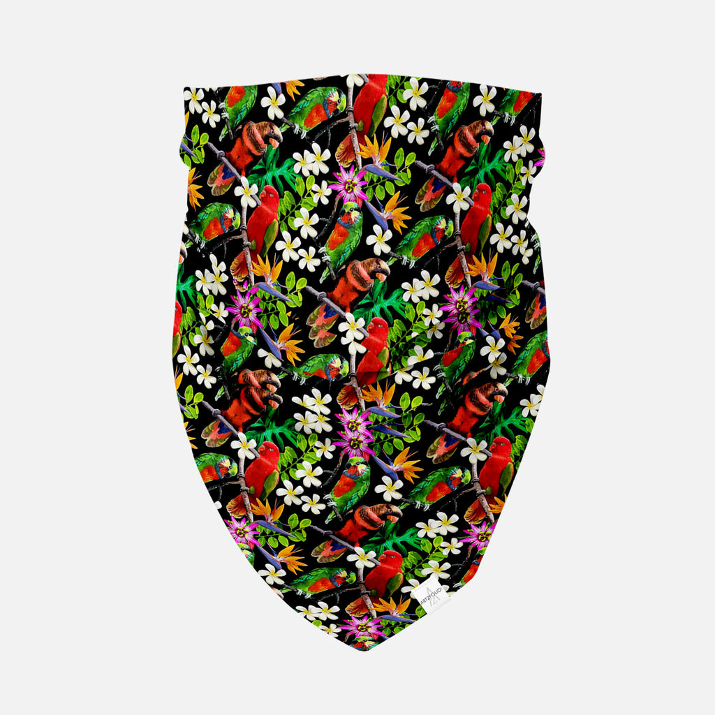 Exotic Birds & Beautiful Flowers Printed Bandana | Headband Headwear Wristband Balaclava | Unisex | Soft Poly Fabric-Bandanas--IC 5007520 IC 5007520, African, Animals, Art and Paintings, Birds, Black and White, Botanical, Drawing, Fashion, Floral, Flowers, Nature, Paintings, Patterns, Pets, Scenic, Signs, Signs and Symbols, Tropical, White, Wildlife, exotic, beautiful, printed, bandana, headband, headwear, wristband, balaclava, unisex, soft, poly, fabric, parrot, bird, parrots, jungle, seamless, africa, ani