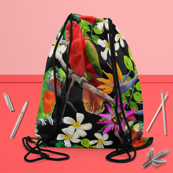 Exotic Birds & Beautiful Flowers D1 Backpack for Students | College & Travel Bag-Backpacks-BPK_FB_DS-IC 5007520 IC 5007520, African, Animals, Art and Paintings, Birds, Black and White, Botanical, Drawing, Fashion, Floral, Flowers, Nature, Paintings, Patterns, Pets, Scenic, Signs, Signs and Symbols, Tropical, White, Wildlife, exotic, beautiful, d1, canvas, backpack, for, students, college, travel, bag, parrot, bird, parrots, jungle, seamless, africa, animal, art, blue, branch, brazil, bright, color, colorful
