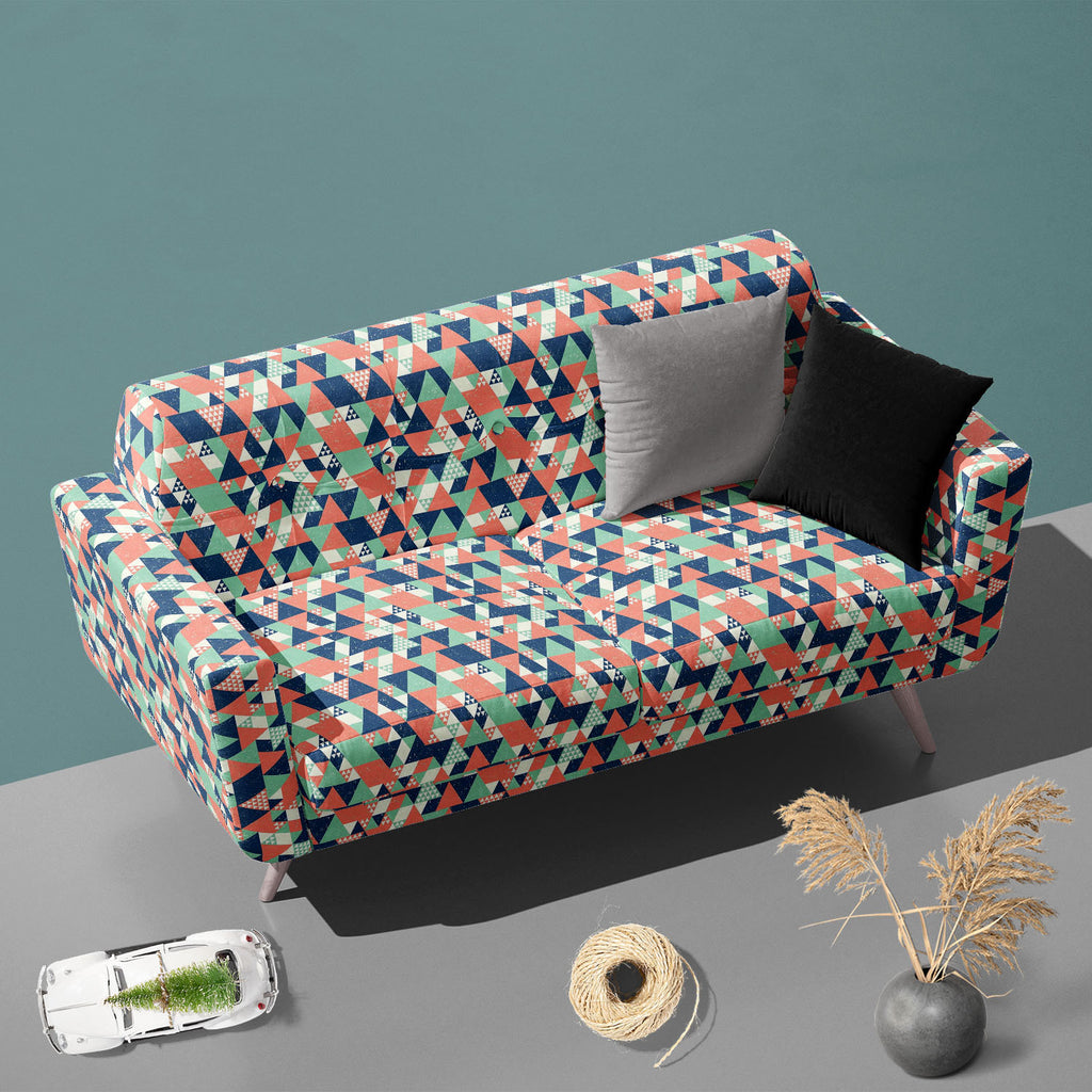 Colorful Triangles D1 Sofa Fabric by Metre | Upholstery For Sofa, Curtains & Cushions-Sofa Fabrics-SOF_FB-IC 5007521 IC 5007521, Abstract Expressionism, Abstracts, Decorative, Diamond, Digital, Digital Art, Fashion, Geometric, Geometric Abstraction, Graphic, Illustrations, Modern Art, Patterns, Retro, Semi Abstract, Signs, Signs and Symbols, Triangles, colorful, d1, sofa, fabric, by, metre, upholstery, for, curtains, cushions, abstract, backdrop, blue, cool, creative, decoration, design, geometrical, geomet