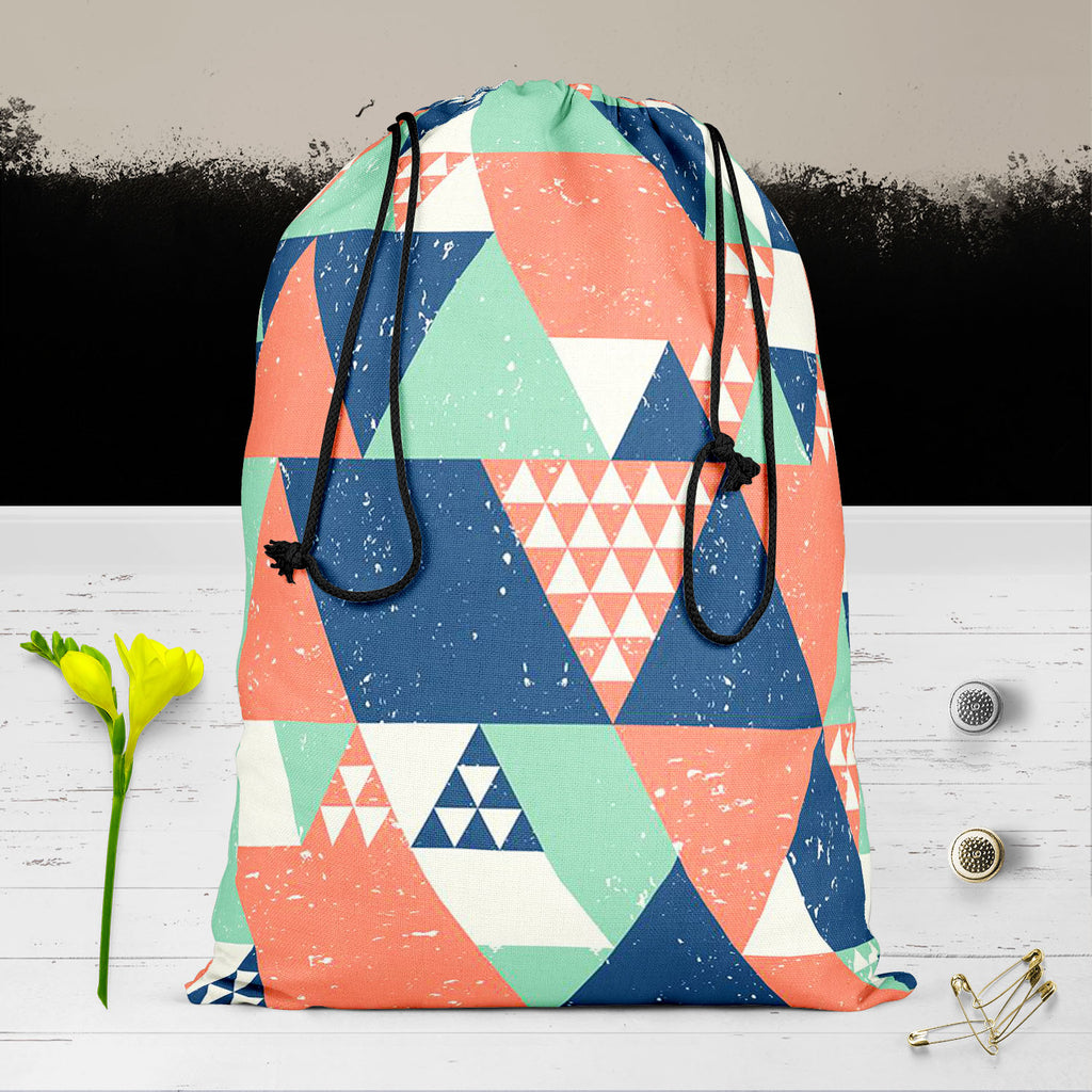 Colorful Triangles D1 Reusable Sack Bag | Bag for Gym, Storage, Vegetable & Travel-Drawstring Sack Bags-SCK_FB_DS-IC 5007521 IC 5007521, Abstract Expressionism, Abstracts, Decorative, Diamond, Digital, Digital Art, Fashion, Geometric, Geometric Abstraction, Graphic, Illustrations, Modern Art, Patterns, Retro, Semi Abstract, Signs, Signs and Symbols, Triangles, colorful, d1, reusable, sack, bag, for, gym, storage, vegetable, travel, abstract, backdrop, blue, cool, creative, decoration, design, fabric, geomet