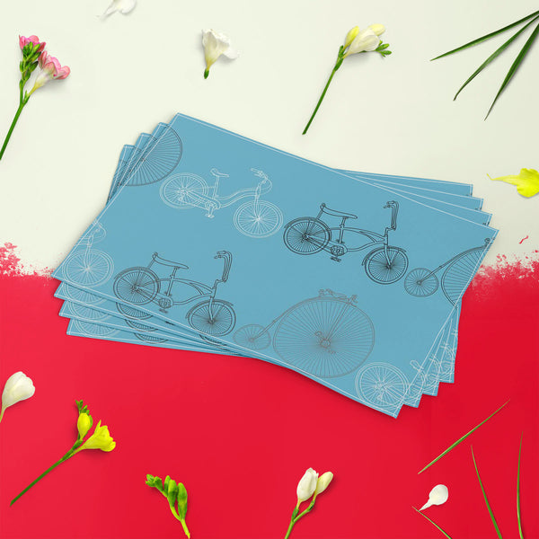 Bicycles D2 Table Mat Placemat-Table Place Mats Fabric-MAT_TB-IC 5007522 IC 5007522, Art and Paintings, Automobiles, Bikes, Cities, City Views, Digital, Digital Art, Drawing, Graphic, Hipster, Hobbies, Illustrations, Patterns, Retro, Signs, Signs and Symbols, Sketches, Sports, Transportation, Travel, Vehicles, Vintage, Metallic, bicycles, d2, table, mat, placemat, for, dining, center, cotton, canvas, fabric, art, background, bicycle, bike, blue, circus, city, classic, color, colorful, cute, cycle, design, d