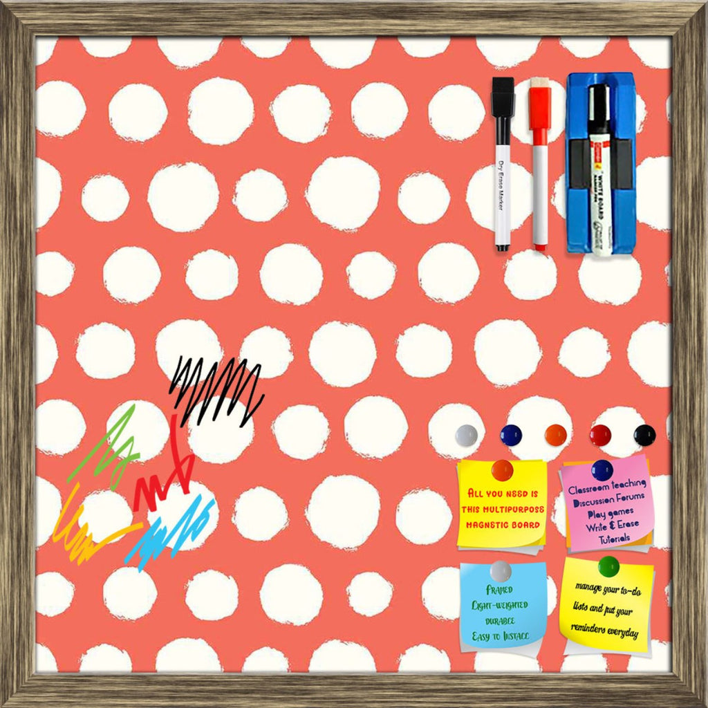 Painted Polka Dot Framed Magnetic Dry Erase Board | Combo with Magnet Buttons & Markers-Magnetic Boards Framed-MGB_FR-IC 5007524 IC 5007524, Abstract Expressionism, Abstracts, Art and Paintings, Books, Circle, Decorative, Dots, Drawing, Geometric, Geometric Abstraction, Illustrations, Modern Art, Patterns, Retro, Semi Abstract, Signs, Signs and Symbols, Splatter, Watercolour, painted, polka, dot, framed, magnetic, dry, erase, board, printed, whiteboard, with, 4, magnets, 2, markers, 1, duster, abstract, acr
