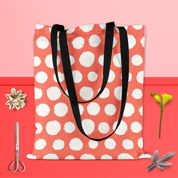 Painted Polka Dot Tote Bag Shoulder Purse | Multipurpose-Tote Bags Basic-TOT_FB_BS-IC 5007524 IC 5007524, Abstract Expressionism, Abstracts, Art and Paintings, Books, Circle, Decorative, Dots, Drawing, Geometric, Geometric Abstraction, Illustrations, Modern Art, Patterns, Retro, Semi Abstract, Signs, Signs and Symbols, Splatter, Watercolour, painted, polka, dot, tote, bag, shoulder, purse, cotton, canvas, fabric, multipurpose, abstract, acrylic, art, background, bubble, chaos, decoration, design, dye, elega