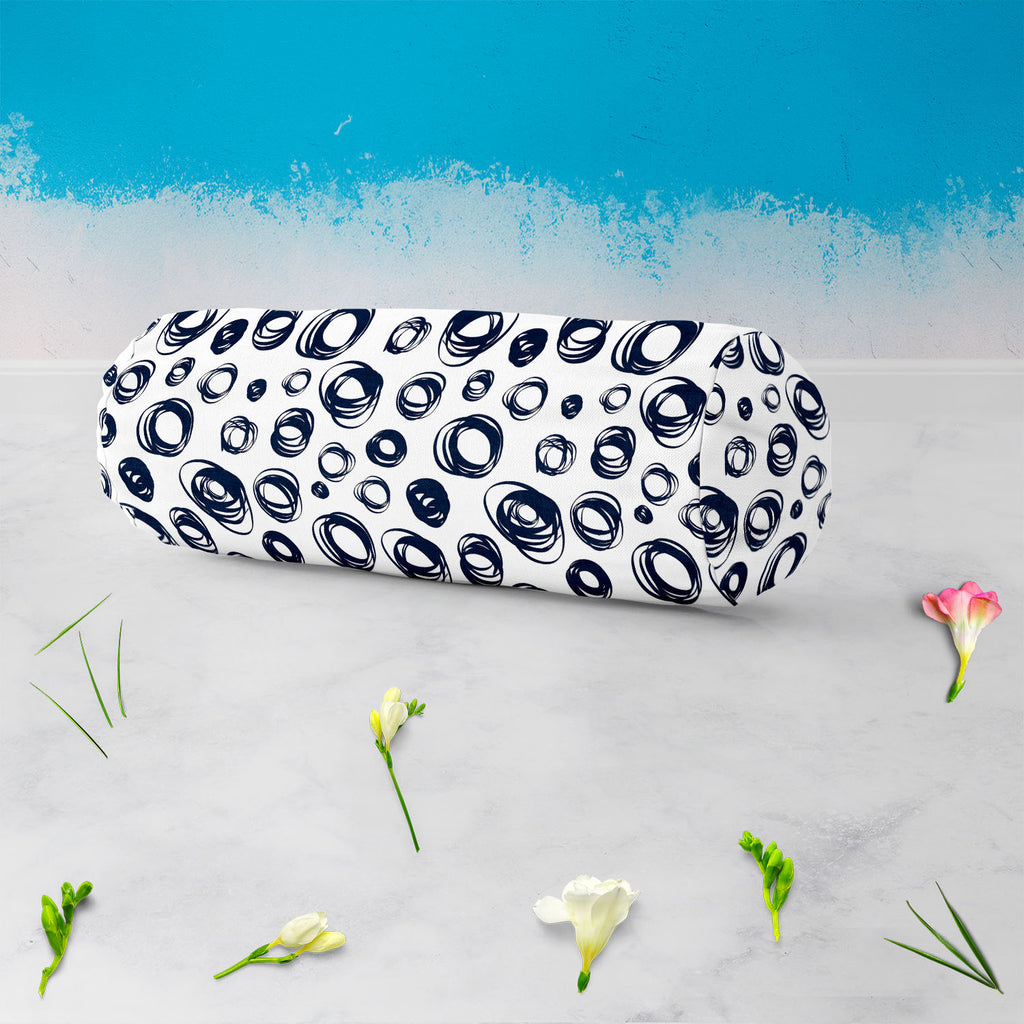 Doodle Contrast Bolster Cover Booster Cases | Concealed Zipper Opening-Bolster Covers-BOL_CV_ZP-IC 5007525 IC 5007525, Abstract Expressionism, Abstracts, Ancient, Art and Paintings, Circle, Culture, Digital, Digital Art, Drawing, Ethnic, Fashion, Graphic, Historical, Illustrations, Medieval, Modern Art, Patterns, Retro, Semi Abstract, Signs, Signs and Symbols, Traditional, Tribal, Vintage, World Culture, doodle, contrast, bolster, cover, booster, cases, concealed, zipper, opening, abstract, art, artwork, ba