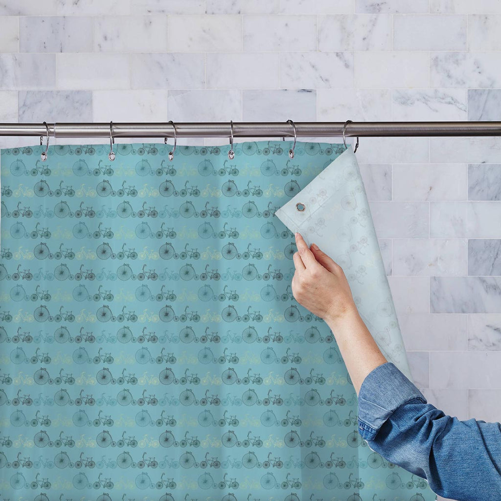 Bicycles Washable Waterproof Shower Curtain-Shower Curtains-CUR_SH-IC 5007527 IC 5007527, Art and Paintings, Automobiles, Bikes, Cities, City Views, Digital, Digital Art, Drawing, Graphic, Hipster, Hobbies, Illustrations, Patterns, Retro, Signs, Signs and Symbols, Sketches, Sports, Transportation, Travel, Vehicles, Vintage, Metallic, bicycles, washable, waterproof, shower, curtain, art, background, bicycle, bike, blue, circus, city, classic, color, colorful, cute, cycle, design, doodle, exercise, fitness, f