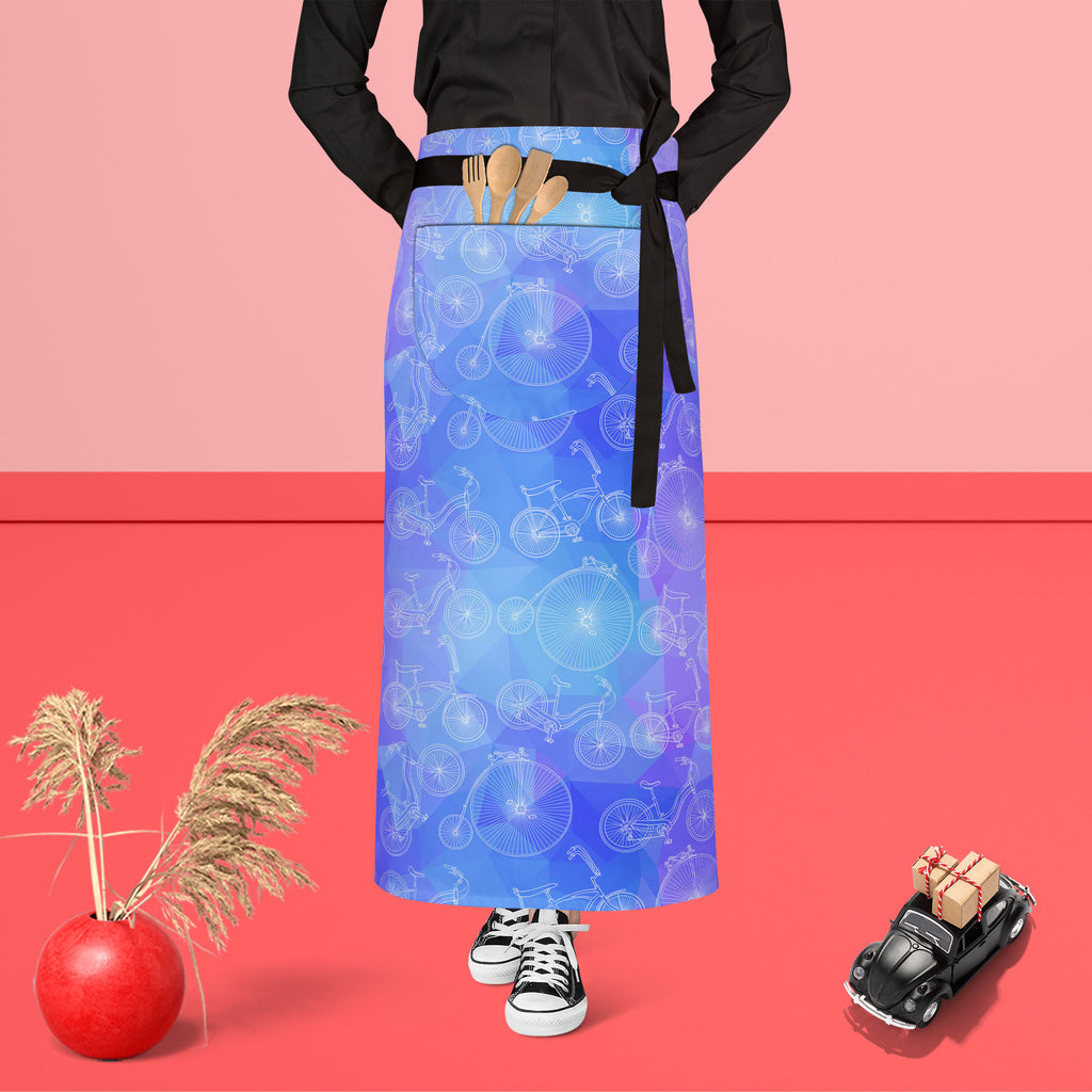Bicycles D4 Apron | Adjustable, Free Size & Waist Tiebacks-Aprons Waist to Feet-APR_WS_FT-IC 5007528 IC 5007528, Art and Paintings, Automobiles, Bikes, Cities, City Views, Digital, Digital Art, Drawing, Graphic, Hipster, Hobbies, Illustrations, Patterns, Retro, Signs, Signs and Symbols, Sketches, Sports, Transportation, Travel, Vehicles, Vintage, Metallic, bicycles, d4, apron, adjustable, free, size, waist, tiebacks, art, background, bicycle, bike, blue, circus, city, classic, color, colorful, cute, cycle, 