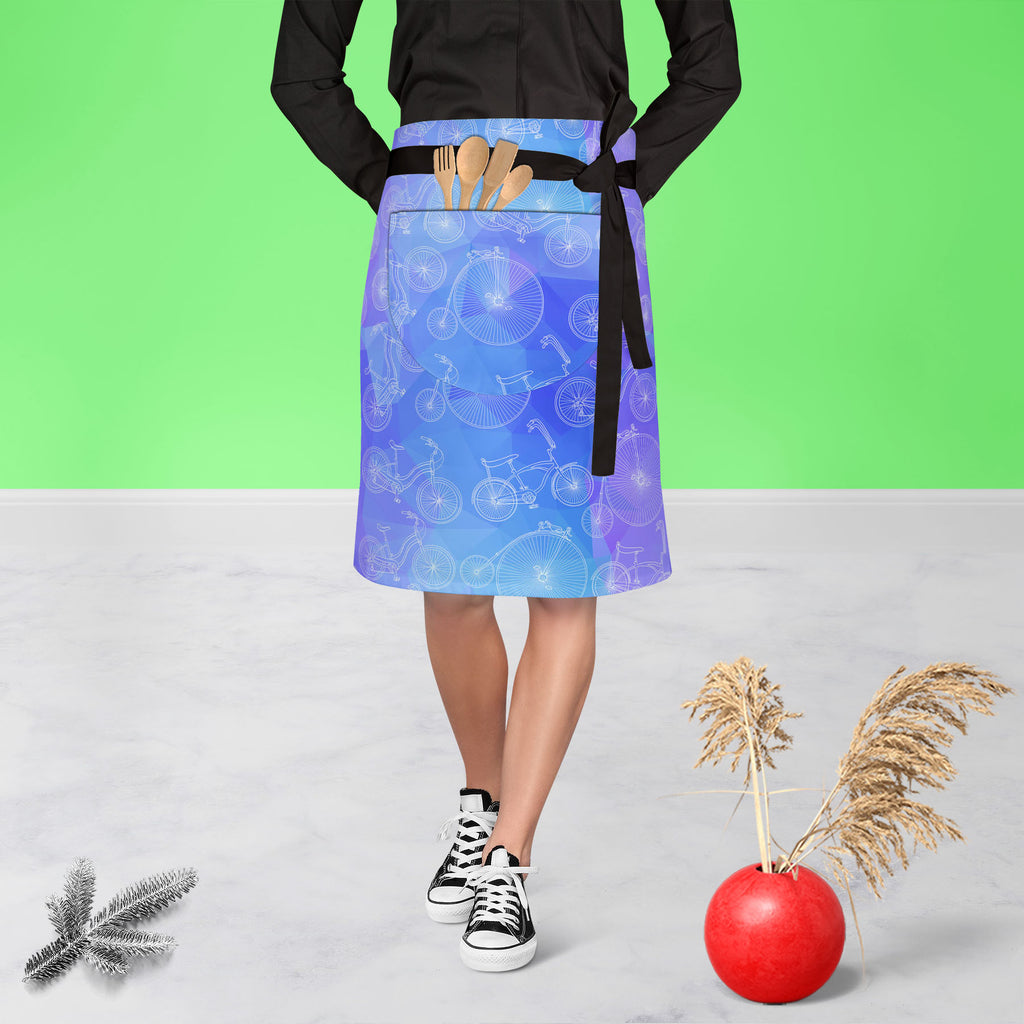 Bicycles D4 Apron | Adjustable, Free Size & Waist Tiebacks-Apron Waist to Knee-APR_WS_KN-IC 5007528 IC 5007528, Art and Paintings, Automobiles, Bikes, Cities, City Views, Digital, Digital Art, Drawing, Graphic, Hipster, Hobbies, Illustrations, Patterns, Retro, Signs, Signs and Symbols, Sketches, Sports, Transportation, Travel, Vehicles, Vintage, Metallic, bicycles, d4, apron, adjustable, free, size, waist, tiebacks, art, background, bicycle, bike, blue, circus, city, classic, color, colorful, cute, cycle, d