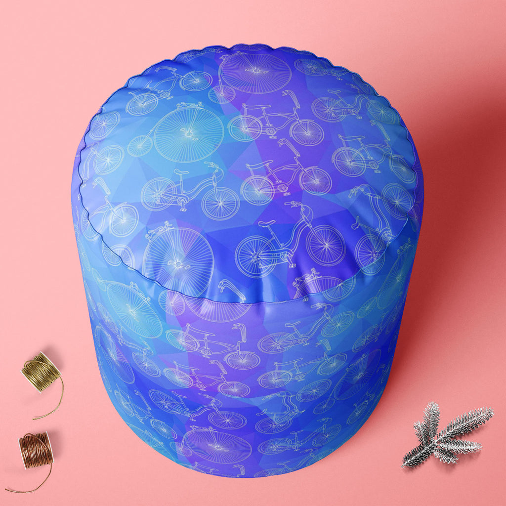 Bicycles D4 Footstool Footrest Puffy Pouffe Ottoman Bean Bag | Canvas Fabric-Footstools-FST_CB_BN-IC 5007528 IC 5007528, Art and Paintings, Automobiles, Bikes, Cities, City Views, Digital, Digital Art, Drawing, Graphic, Hipster, Hobbies, Illustrations, Patterns, Retro, Signs, Signs and Symbols, Sketches, Sports, Transportation, Travel, Vehicles, Vintage, Metallic, bicycles, d4, footstool, footrest, puffy, pouffe, ottoman, bean, bag, canvas, fabric, art, background, bicycle, bike, blue, circus, city, classic