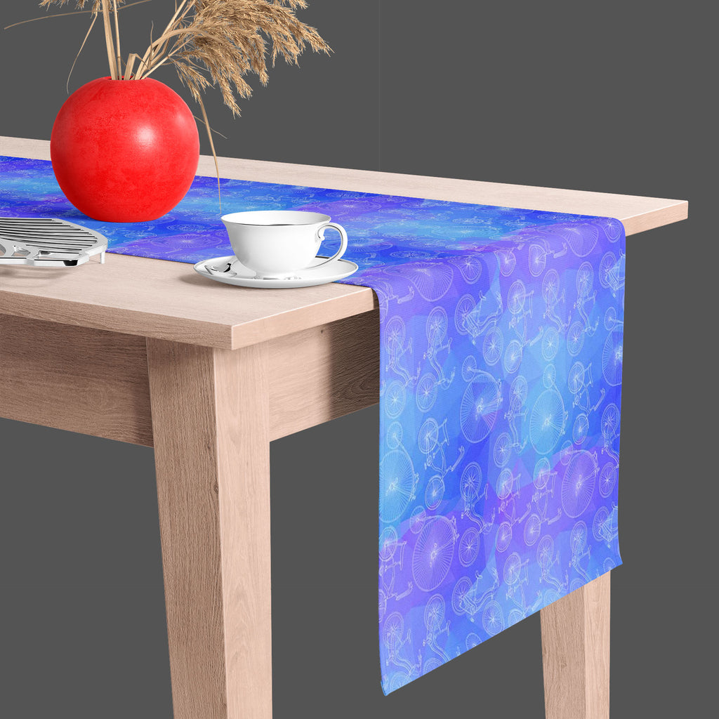Bicycles D4 Table Runner-Table Runners-RUN_TB-IC 5007528 IC 5007528, Art and Paintings, Automobiles, Bikes, Cities, City Views, Digital, Digital Art, Drawing, Graphic, Hipster, Hobbies, Illustrations, Patterns, Retro, Signs, Signs and Symbols, Sketches, Sports, Transportation, Travel, Vehicles, Vintage, Metallic, bicycles, d4, table, runner, art, background, bicycle, bike, blue, circus, city, classic, color, colorful, cute, cycle, design, doodle, exercise, fitness, fun, healthy, hobby, illustration, line, o