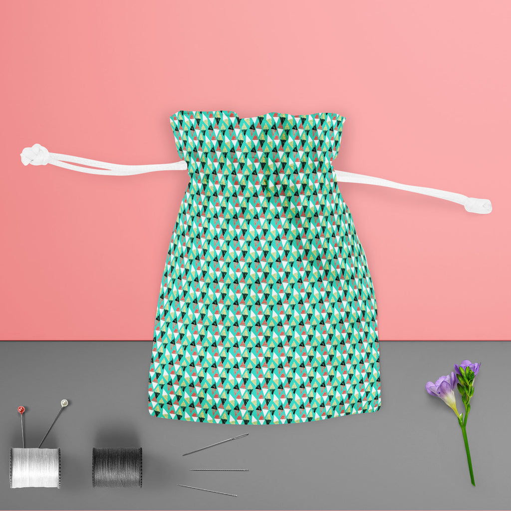 Grunged Triangles Pouch Wrist Potli Bag | Bag for Weddings & Casual Parties-Drawstring Pouches-PCH_FB_DS-IC 5007529 IC 5007529, Abstract Expressionism, Abstracts, African, Ancient, Art and Paintings, Aztec, Bohemian, Brush Stroke, Chevron, Culture, Ethnic, Eygptian, Geometric, Geometric Abstraction, Graffiti, Hand Drawn, Historical, Medieval, Mexican, Modern Art, Patterns, Retro, Semi Abstract, Signs, Signs and Symbols, Splatter, Traditional, Triangles, Tribal, Vintage, Watercolour, World Culture, grunged, 