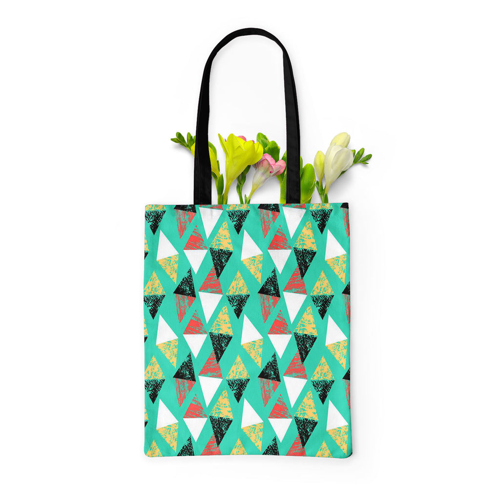 Grunged Triangles Tote Bag Shoulder Purse | Multipurpose-Tote Bags Basic-TOT_FB_BS-IC 5007529 IC 5007529, Abstract Expressionism, Abstracts, African, Ancient, Art and Paintings, Aztec, Bohemian, Brush Stroke, Chevron, Culture, Ethnic, Eygptian, Geometric, Geometric Abstraction, Graffiti, Hand Drawn, Historical, Medieval, Mexican, Modern Art, Patterns, Retro, Semi Abstract, Signs, Signs and Symbols, Splatter, Traditional, Triangles, Tribal, Vintage, Watercolour, World Culture, grunged, tote, bag, shoulder, p