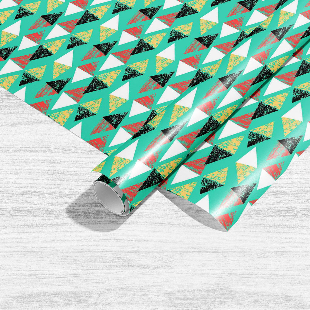 Grunged Triangles Art & Craft Gift Wrapping Paper-Wrapping Papers-WRP_PP-IC 5007529 IC 5007529, Abstract Expressionism, Abstracts, African, Ancient, Art and Paintings, Aztec, Bohemian, Brush Stroke, Chevron, Culture, Ethnic, Eygptian, Geometric, Geometric Abstraction, Graffiti, Hand Drawn, Historical, Medieval, Mexican, Modern Art, Patterns, Retro, Semi Abstract, Signs, Signs and Symbols, Splatter, Traditional, Triangles, Tribal, Vintage, Watercolour, World Culture, grunged, art, craft, gift, wrapping, pape