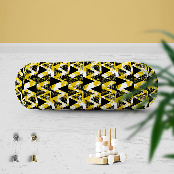 Geometrical Behaviour D1 Bolster Cover Booster Cases | Concealed Zipper Opening-Bolster Covers-BOL_CV_ZP-IC 5007530 IC 5007530, Abstract Expressionism, Abstracts, African, Ancient, Art and Paintings, Aztec, Bohemian, Brush Stroke, Chevron, Culture, Ethnic, Eygptian, Geometric, Geometric Abstraction, Graffiti, Hand Drawn, Historical, Medieval, Mexican, Modern Art, Patterns, Retro, Semi Abstract, Signs, Signs and Symbols, Splatter, Traditional, Triangles, Tribal, Vintage, Watercolour, World Culture, geometric