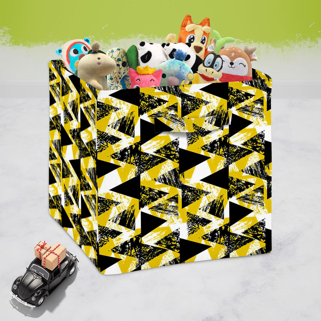 Geometrical Behaviour D1 Foldable Open Storage Bin | Organizer Box, Toy Basket, Shelf Box, Laundry Bag | Canvas Fabric-Storage Bins-STR_BI_CB-IC 5007530 IC 5007530, Abstract Expressionism, Abstracts, African, Ancient, Art and Paintings, Aztec, Bohemian, Brush Stroke, Chevron, Culture, Ethnic, Eygptian, Geometric, Geometric Abstraction, Graffiti, Hand Drawn, Historical, Medieval, Mexican, Modern Art, Patterns, Retro, Semi Abstract, Signs, Signs and Symbols, Splatter, Traditional, Triangles, Tribal, Vintage, 