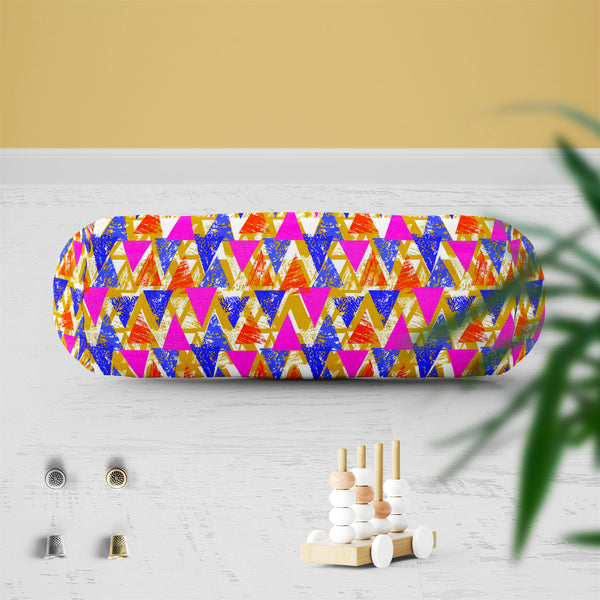 Geometrical Behaviour D3 Bolster Cover Booster Cases | Concealed Zipper Opening-Bolster Covers-BOL_CV_ZP-IC 5007532 IC 5007532, Abstract Expressionism, Abstracts, African, Ancient, Art and Paintings, Aztec, Bohemian, Brush Stroke, Chevron, Culture, Ethnic, Eygptian, Geometric, Geometric Abstraction, Graffiti, Hand Drawn, Historical, Medieval, Mexican, Modern Art, Patterns, Retro, Semi Abstract, Signs, Signs and Symbols, Splatter, Traditional, Triangles, Tribal, Vintage, Watercolour, World Culture, geometric