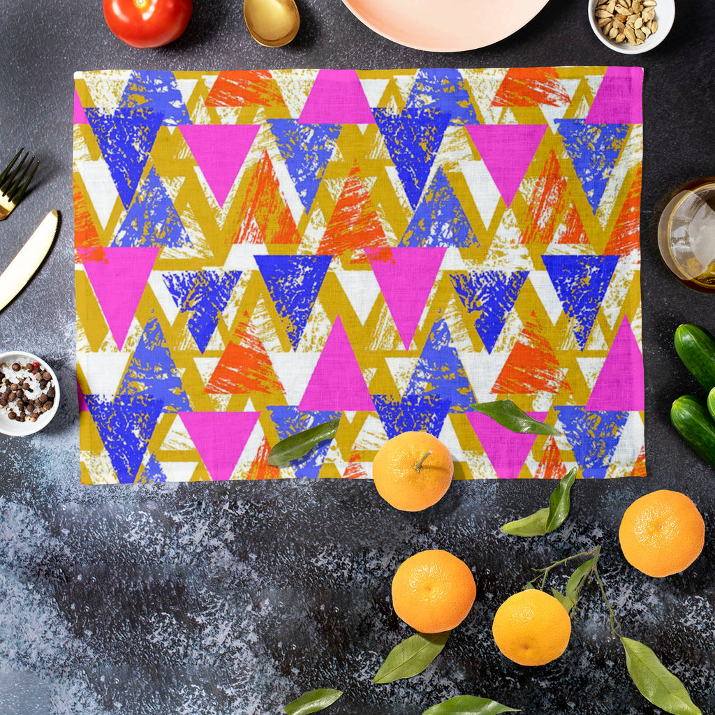 Geometrical Behaviour D3 Table Mat Placemat-Table Place Mats Fabric-MAT_TB-IC 5007532 IC 5007532, Abstract Expressionism, Abstracts, African, Ancient, Art and Paintings, Aztec, Bohemian, Brush Stroke, Chevron, Culture, Ethnic, Eygptian, Geometric, Geometric Abstraction, Graffiti, Hand Drawn, Historical, Medieval, Mexican, Modern Art, Patterns, Retro, Semi Abstract, Signs, Signs and Symbols, Splatter, Traditional, Triangles, Tribal, Vintage, Watercolour, World Culture, geometrical, behaviour, d3, table, mat,