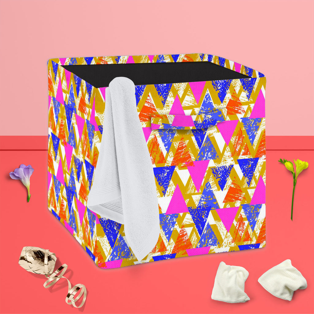 Geometrical Behaviour D3 Foldable Open Storage Bin | Organizer Box, Toy Basket, Shelf Box, Laundry Bag | Canvas Fabric-Storage Bins-STR_BI_CB-IC 5007532 IC 5007532, Abstract Expressionism, Abstracts, African, Ancient, Art and Paintings, Aztec, Bohemian, Brush Stroke, Chevron, Culture, Ethnic, Eygptian, Geometric, Geometric Abstraction, Graffiti, Hand Drawn, Historical, Medieval, Mexican, Modern Art, Patterns, Retro, Semi Abstract, Signs, Signs and Symbols, Splatter, Traditional, Triangles, Tribal, Vintage, 