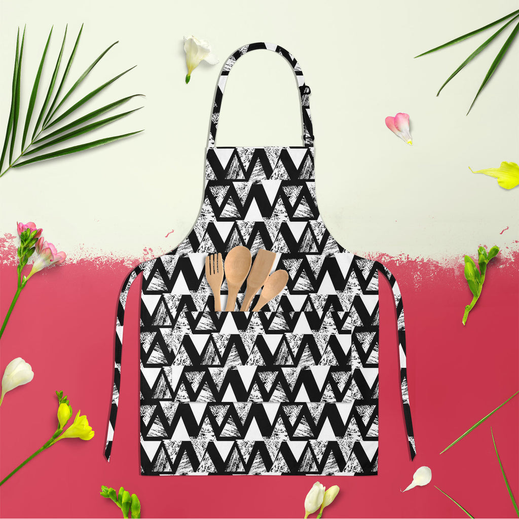 Geometrical Behaviour D4 Apron | Adjustable, Free Size & Waist Tiebacks-Aprons Neck to Knee-APR_NK_KN-IC 5007533 IC 5007533, Abstract Expressionism, Abstracts, African, Ancient, Art and Paintings, Aztec, Black and White, Bohemian, Brush Stroke, Chevron, Culture, Ethnic, Eygptian, Geometric, Geometric Abstraction, Graffiti, Hand Drawn, Historical, Medieval, Mexican, Modern Art, Patterns, Retro, Semi Abstract, Signs, Signs and Symbols, Splatter, Traditional, Triangles, Tribal, Vintage, Watercolour, White, Wor