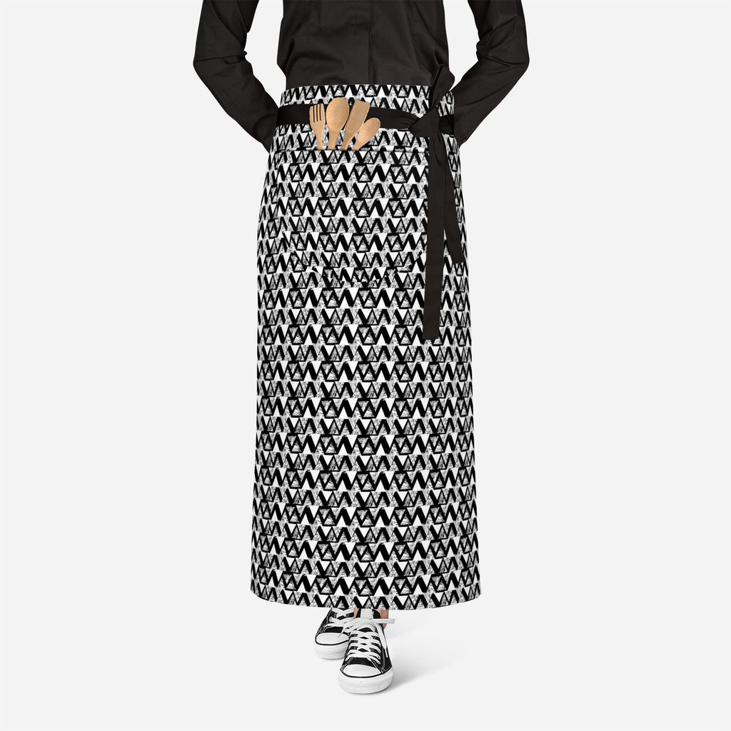 Geometrical Behaviour Apron | Adjustable, Free Size & Waist Tiebacks-Aprons Waist to Knee-APR_WS_FT-IC 5007533 IC 5007533, Abstract Expressionism, Abstracts, African, Ancient, Art and Paintings, Aztec, Black and White, Bohemian, Brush Stroke, Chevron, Culture, Ethnic, Eygptian, Geometric, Geometric Abstraction, Graffiti, Hand Drawn, Historical, Medieval, Mexican, Modern Art, Patterns, Retro, Semi Abstract, Signs, Signs and Symbols, Splatter, Traditional, Triangles, Tribal, Vintage, Watercolour, White, World
