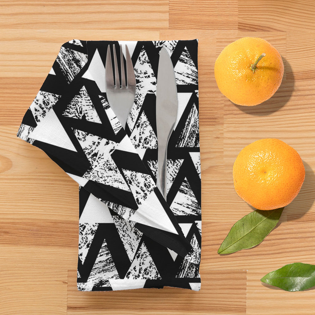 Geometrical Behaviour D4 Table Napkin-Table Napkins-NAP_TB-IC 5007533 IC 5007533, Abstract Expressionism, Abstracts, African, Ancient, Art and Paintings, Aztec, Black and White, Bohemian, Brush Stroke, Chevron, Culture, Ethnic, Eygptian, Geometric, Geometric Abstraction, Graffiti, Hand Drawn, Historical, Medieval, Mexican, Modern Art, Patterns, Retro, Semi Abstract, Signs, Signs and Symbols, Splatter, Traditional, Triangles, Tribal, Vintage, Watercolour, White, World Culture, geometrical, behaviour, d4, tab
