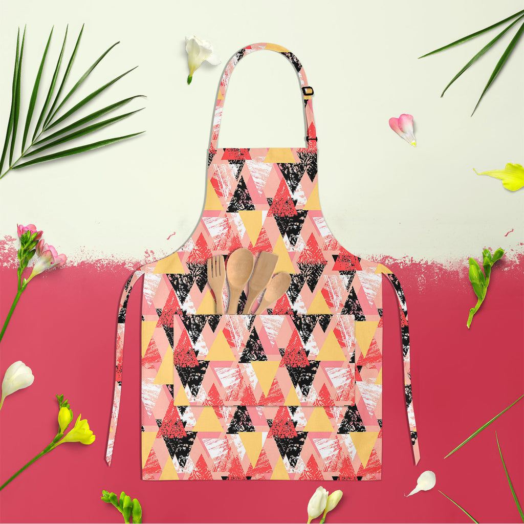 Geometrical Behaviour D5 Apron | Adjustable, Free Size & Waist Tiebacks-Aprons Neck to Knee-APR_NK_KN-IC 5007534 IC 5007534, Abstract Expressionism, Abstracts, African, Ancient, Art and Paintings, Aztec, Bohemian, Brush Stroke, Chevron, Culture, Ethnic, Eygptian, Geometric, Geometric Abstraction, Graffiti, Hand Drawn, Historical, Medieval, Mexican, Modern Art, Patterns, Retro, Semi Abstract, Signs, Signs and Symbols, Splatter, Traditional, Triangles, Tribal, Vintage, Watercolour, World Culture, geometrical,