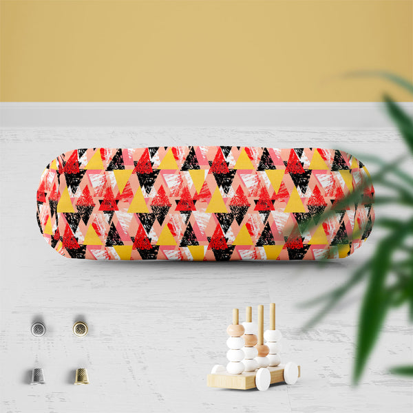 Geometrical Behaviour D5 Bolster Cover Booster Cases | Concealed Zipper Opening-Bolster Covers-BOL_CV_ZP-IC 5007534 IC 5007534, Abstract Expressionism, Abstracts, African, Ancient, Art and Paintings, Aztec, Bohemian, Brush Stroke, Chevron, Culture, Ethnic, Eygptian, Geometric, Geometric Abstraction, Graffiti, Hand Drawn, Historical, Medieval, Mexican, Modern Art, Patterns, Retro, Semi Abstract, Signs, Signs and Symbols, Splatter, Traditional, Triangles, Tribal, Vintage, Watercolour, World Culture, geometric