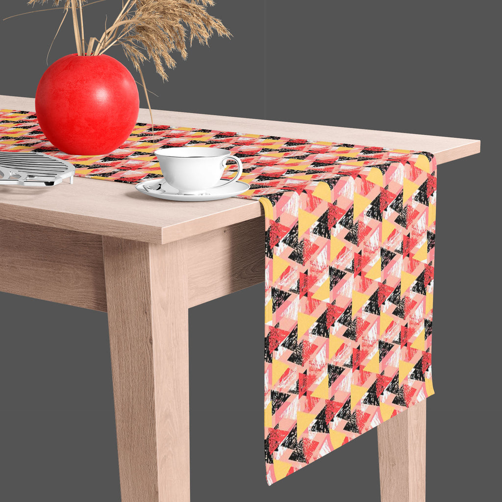 Geometrical Behaviour D5 Table Runner-Table Runners-RUN_TB-IC 5007534 IC 5007534, Abstract Expressionism, Abstracts, African, Ancient, Art and Paintings, Aztec, Bohemian, Brush Stroke, Chevron, Culture, Ethnic, Eygptian, Geometric, Geometric Abstraction, Graffiti, Hand Drawn, Historical, Medieval, Mexican, Modern Art, Patterns, Retro, Semi Abstract, Signs, Signs and Symbols, Splatter, Traditional, Triangles, Tribal, Vintage, Watercolour, World Culture, geometrical, behaviour, d5, table, runner, abstract, ar