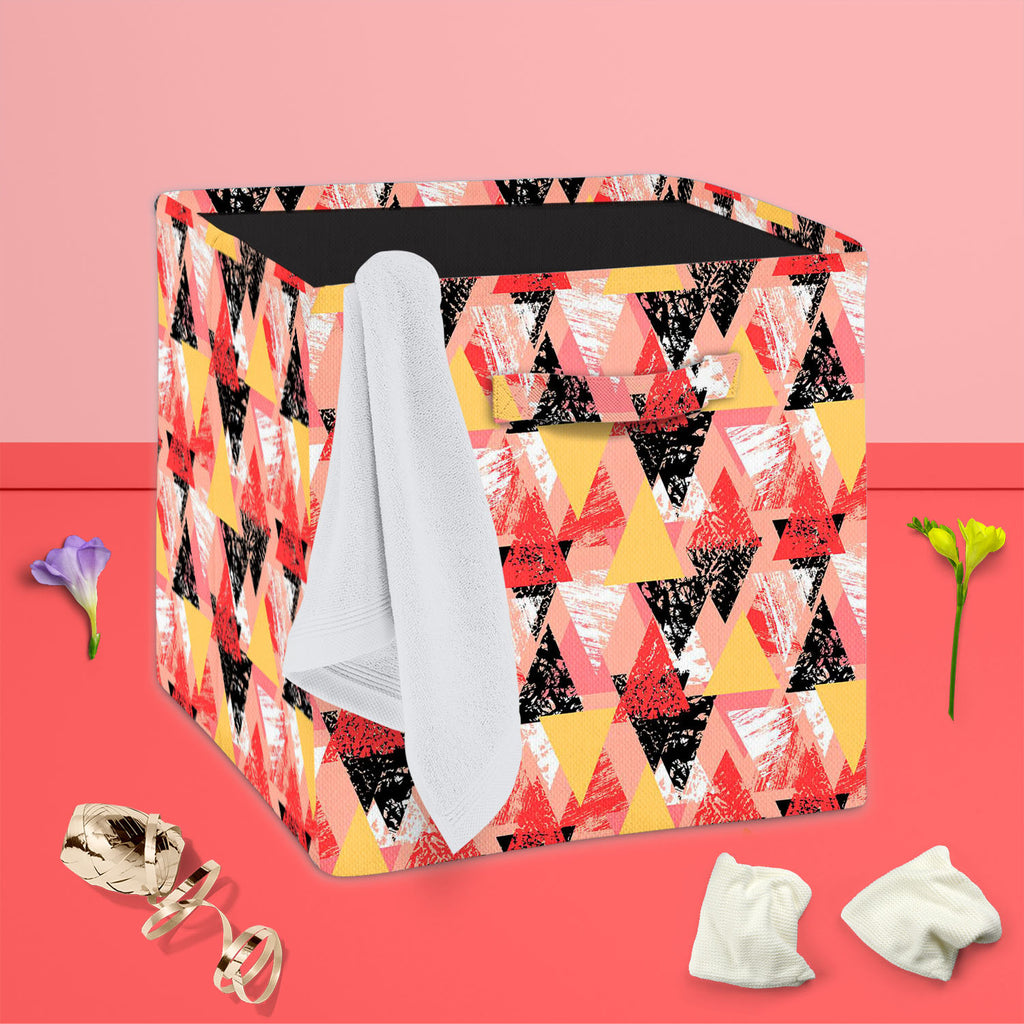 Geometrical Behaviour D5 Foldable Open Storage Bin | Organizer Box, Toy Basket, Shelf Box, Laundry Bag | Canvas Fabric-Storage Bins-STR_BI_CB-IC 5007534 IC 5007534, Abstract Expressionism, Abstracts, African, Ancient, Art and Paintings, Aztec, Bohemian, Brush Stroke, Chevron, Culture, Ethnic, Eygptian, Geometric, Geometric Abstraction, Graffiti, Hand Drawn, Historical, Medieval, Mexican, Modern Art, Patterns, Retro, Semi Abstract, Signs, Signs and Symbols, Splatter, Traditional, Triangles, Tribal, Vintage, 