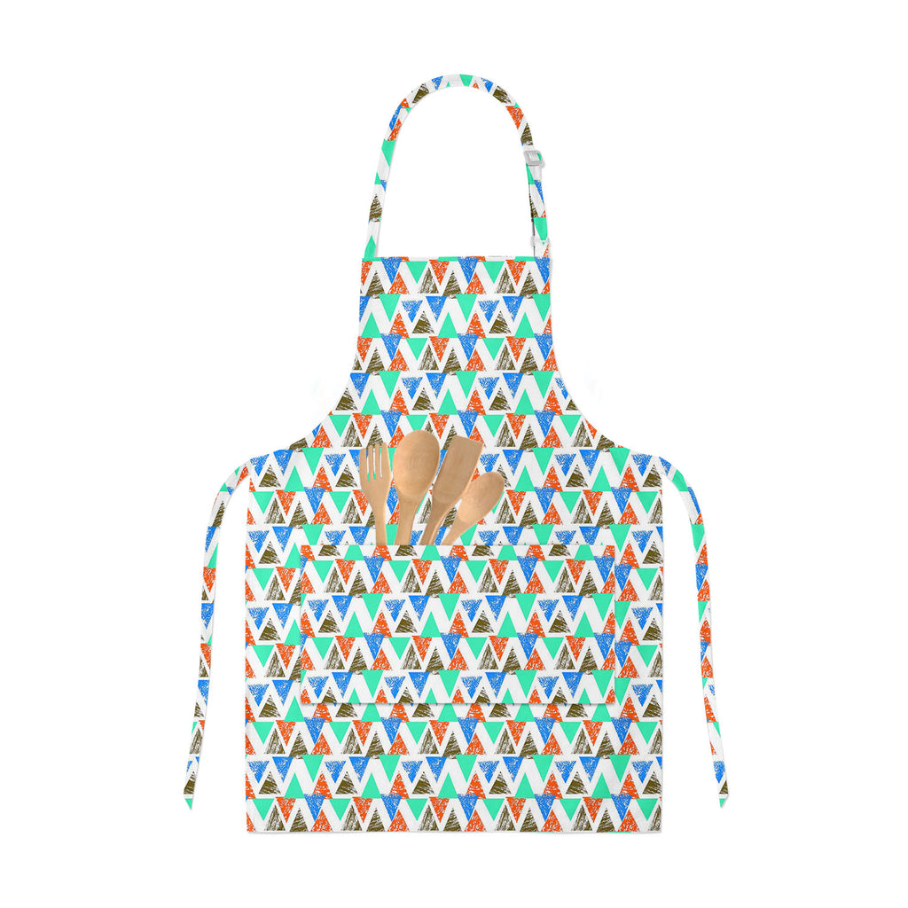 Mixed Triangled Apron | Adjustable, Free Size & Waist Tiebacks-Aprons Neck to Knee-APR_NK_KN-IC 5007536 IC 5007536, Abstract Expressionism, Abstracts, African, Ancient, Art and Paintings, Aztec, Bohemian, Brush Stroke, Chevron, Culture, Ethnic, Eygptian, Geometric, Geometric Abstraction, Graffiti, Hand Drawn, Historical, Medieval, Mexican, Modern Art, Patterns, Retro, Semi Abstract, Signs, Signs and Symbols, Splatter, Traditional, Triangles, Tribal, Vintage, Watercolour, World Culture, mixed, triangled, apr