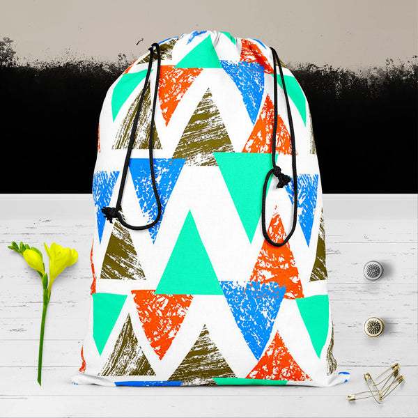 Mixed Triangled D2 Reusable Sack Bag | Bag for Gym, Storage, Vegetable & Travel-Drawstring Sack Bags-SCK_FB_DS-IC 5007536 IC 5007536, Abstract Expressionism, Abstracts, African, Ancient, Art and Paintings, Aztec, Bohemian, Brush Stroke, Chevron, Culture, Ethnic, Eygptian, Geometric, Geometric Abstraction, Graffiti, Hand Drawn, Historical, Medieval, Mexican, Modern Art, Patterns, Retro, Semi Abstract, Signs, Signs and Symbols, Splatter, Traditional, Triangles, Tribal, Vintage, Watercolour, World Culture, mix
