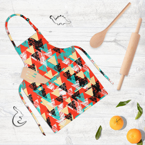 Triangled D2 Apron | Adjustable, Free Size & Waist Tiebacks-Aprons Neck to Knee-APR_NK_KN-IC 5007537 IC 5007537, Abstract Expressionism, Abstracts, African, Ancient, Art and Paintings, Aztec, Bohemian, Brush Stroke, Chevron, Culture, Ethnic, Eygptian, Geometric, Geometric Abstraction, Graffiti, Hand Drawn, Historical, Medieval, Mexican, Modern Art, Patterns, Retro, Semi Abstract, Signs, Signs and Symbols, Splatter, Traditional, Triangles, Tribal, Vintage, Watercolour, World Culture, triangled, d2, full-leng