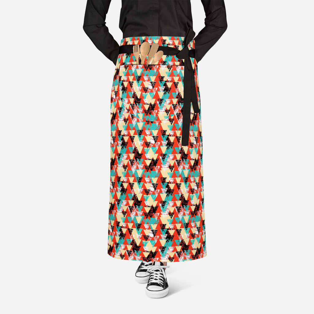 Triangled Apron | Adjustable, Free Size & Waist Tiebacks-Aprons Waist to Knee-APR_WS_FT-IC 5007537 IC 5007537, Abstract Expressionism, Abstracts, African, Ancient, Art and Paintings, Aztec, Bohemian, Brush Stroke, Chevron, Culture, Ethnic, Eygptian, Geometric, Geometric Abstraction, Graffiti, Hand Drawn, Historical, Medieval, Mexican, Modern Art, Patterns, Retro, Semi Abstract, Signs, Signs and Symbols, Splatter, Traditional, Triangles, Tribal, Vintage, Watercolour, World Culture, triangled, apron, adjustab
