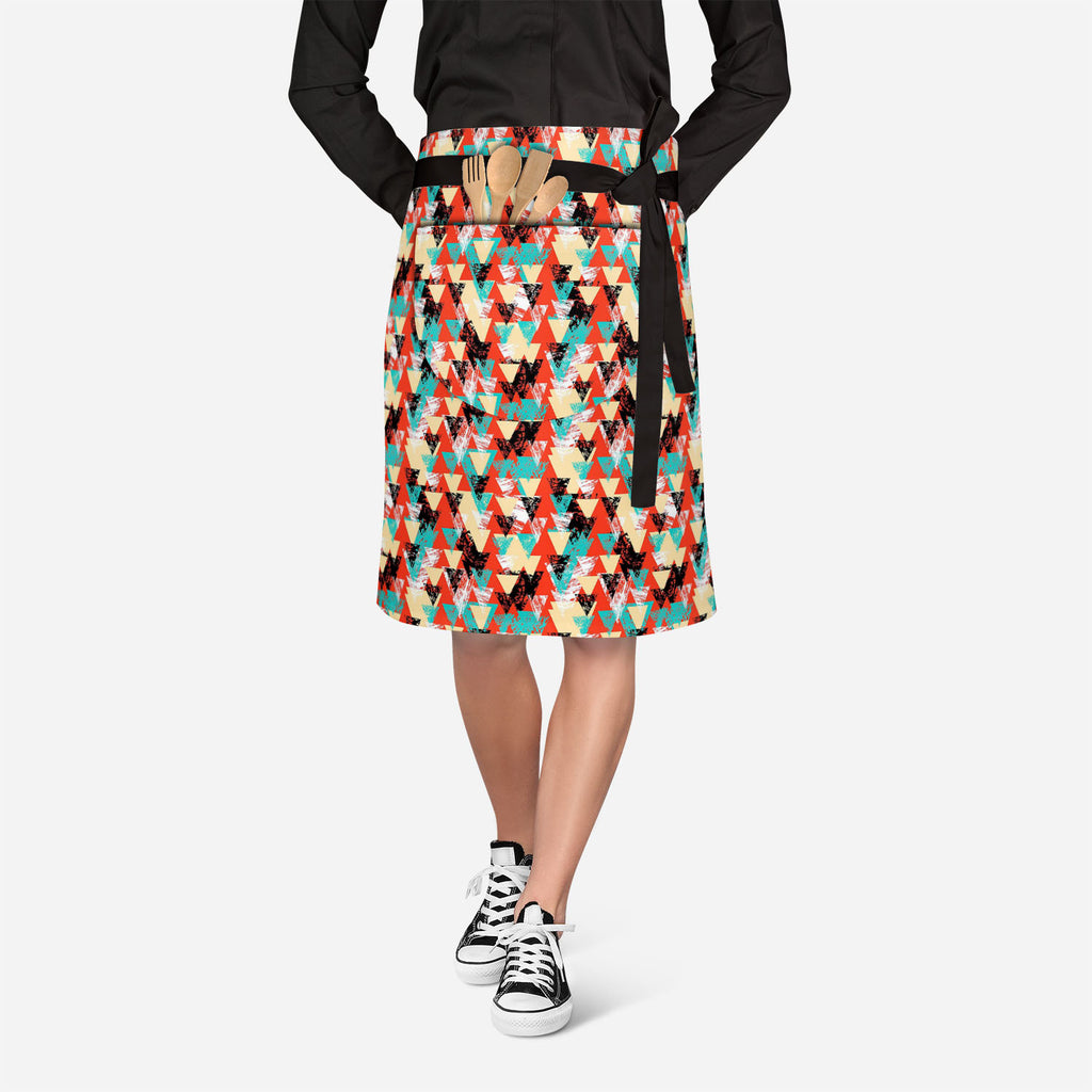 Triangled Apron | Adjustable, Free Size & Waist Tiebacks-Apron Waist to Feet-APR_WS_KN-IC 5007537 IC 5007537, Abstract Expressionism, Abstracts, African, Ancient, Art and Paintings, Aztec, Bohemian, Brush Stroke, Chevron, Culture, Ethnic, Eygptian, Geometric, Geometric Abstraction, Graffiti, Hand Drawn, Historical, Medieval, Mexican, Modern Art, Patterns, Retro, Semi Abstract, Signs, Signs and Symbols, Splatter, Traditional, Triangles, Tribal, Vintage, Watercolour, World Culture, triangled, apron, adjustabl