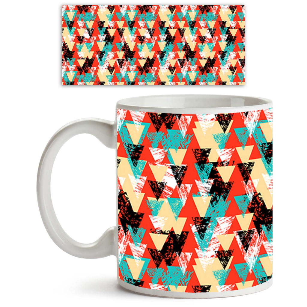Triangled Ceramic Coffee Tea Mug Inside White-Coffee Mugs-MUG-IC 5007537 IC 5007537, Abstract Expressionism, Abstracts, African, Ancient, Art and Paintings, Aztec, Bohemian, Brush Stroke, Chevron, Culture, Ethnic, Eygptian, Geometric, Geometric Abstraction, Graffiti, Hand Drawn, Historical, Medieval, Mexican, Modern Art, Patterns, Retro, Semi Abstract, Signs, Signs and Symbols, Splatter, Traditional, Triangles, Tribal, Vintage, Watercolour, World Culture, triangled, ceramic, coffee, tea, mug, inside, white,