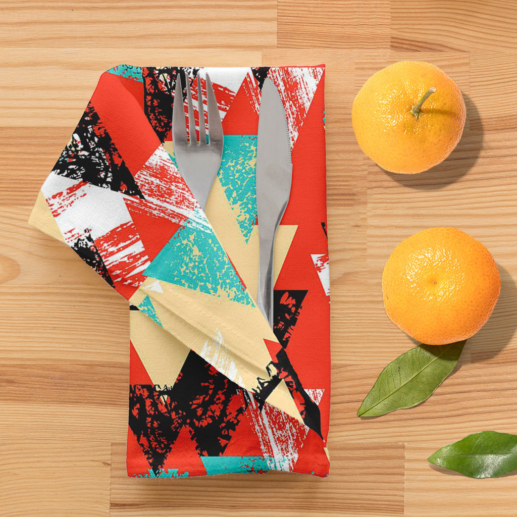 Triangled D2 Table Napkin-Table Napkins-NAP_TB-IC 5007537 IC 5007537, Abstract Expressionism, Abstracts, African, Ancient, Art and Paintings, Aztec, Bohemian, Brush Stroke, Chevron, Culture, Ethnic, Eygptian, Geometric, Geometric Abstraction, Graffiti, Hand Drawn, Historical, Medieval, Mexican, Modern Art, Patterns, Retro, Semi Abstract, Signs, Signs and Symbols, Splatter, Traditional, Triangles, Tribal, Vintage, Watercolour, World Culture, triangled, d2, table, napkin, abstract, art, background, boho, bold
