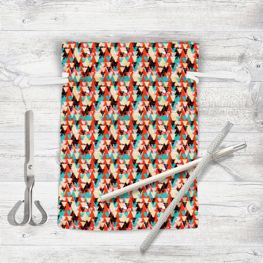 Triangled D2 Pouch Wrist Potli Bag | Bag for Weddings & Casual Parties-Drawstring Pouches-PCH_FB_DS-IC 5007537 IC 5007537, Abstract Expressionism, Abstracts, African, Ancient, Art and Paintings, Aztec, Bohemian, Brush Stroke, Chevron, Culture, Ethnic, Eygptian, Geometric, Geometric Abstraction, Graffiti, Hand Drawn, Historical, Medieval, Mexican, Modern Art, Patterns, Retro, Semi Abstract, Signs, Signs and Symbols, Splatter, Traditional, Triangles, Tribal, Vintage, Watercolour, World Culture, triangled, d2,