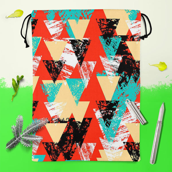 Triangled D2 Reusable Sack Bag | Bag for Gym, Storage, Vegetable & Travel-Drawstring Sack Bags-SCK_FB_DS-IC 5007537 IC 5007537, Abstract Expressionism, Abstracts, African, Ancient, Art and Paintings, Aztec, Bohemian, Brush Stroke, Chevron, Culture, Ethnic, Eygptian, Geometric, Geometric Abstraction, Graffiti, Hand Drawn, Historical, Medieval, Mexican, Modern Art, Patterns, Retro, Semi Abstract, Signs, Signs and Symbols, Splatter, Traditional, Triangles, Tribal, Vintage, Watercolour, World Culture, triangled