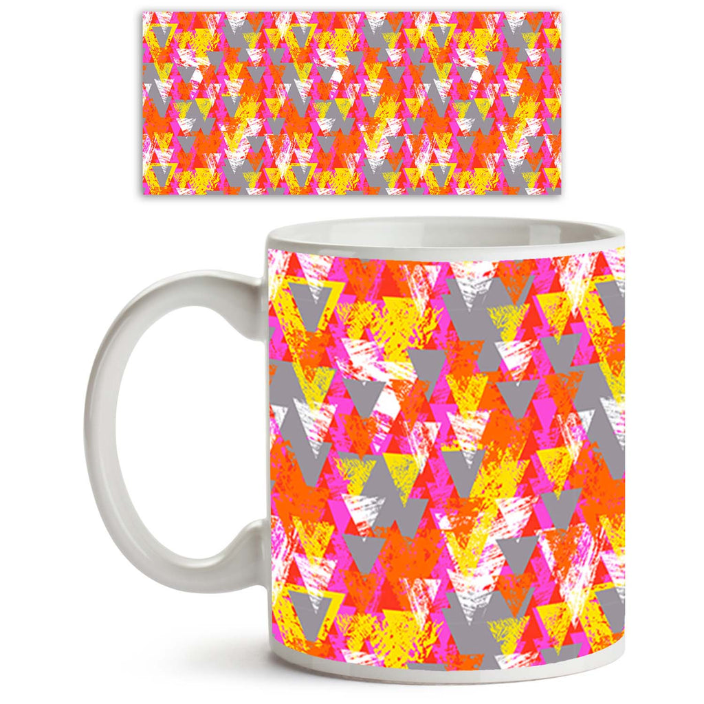 Triangled Ceramic Coffee Tea Mug Inside White-Coffee Mugs-MUG-IC 5007538 IC 5007538, Abstract Expressionism, Abstracts, African, Ancient, Art and Paintings, Aztec, Bohemian, Brush Stroke, Chevron, Culture, Ethnic, Eygptian, Geometric, Geometric Abstraction, Graffiti, Hand Drawn, Historical, Medieval, Mexican, Modern Art, Patterns, Retro, Semi Abstract, Signs, Signs and Symbols, Splatter, Traditional, Triangles, Tribal, Vintage, Watercolour, World Culture, triangled, ceramic, coffee, tea, mug, inside, white,