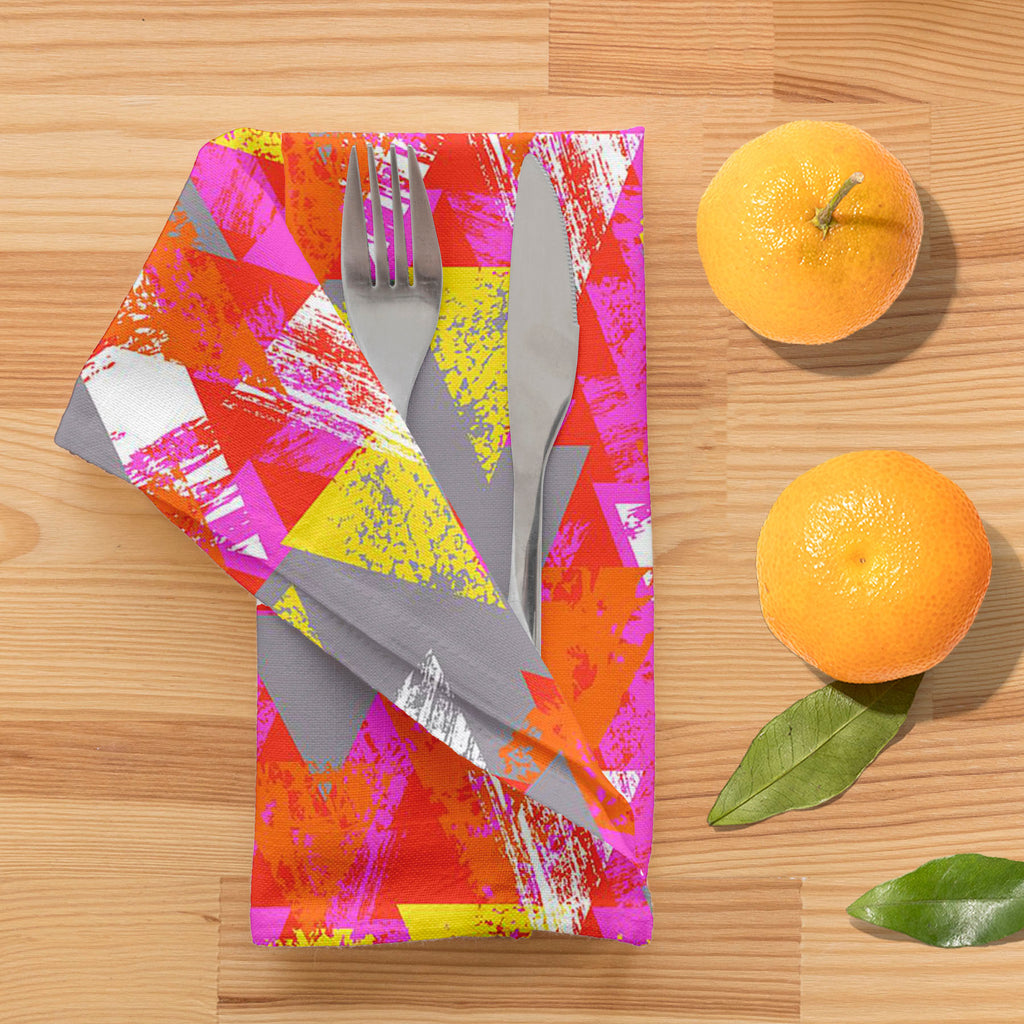 Triangled D3 Table Napkin-Table Napkins-NAP_TB-IC 5007538 IC 5007538, Abstract Expressionism, Abstracts, African, Ancient, Art and Paintings, Aztec, Bohemian, Brush Stroke, Chevron, Culture, Ethnic, Eygptian, Geometric, Geometric Abstraction, Graffiti, Hand Drawn, Historical, Medieval, Mexican, Modern Art, Patterns, Retro, Semi Abstract, Signs, Signs and Symbols, Splatter, Traditional, Triangles, Tribal, Vintage, Watercolour, World Culture, triangled, d3, table, napkin, abstract, art, background, boho, bold