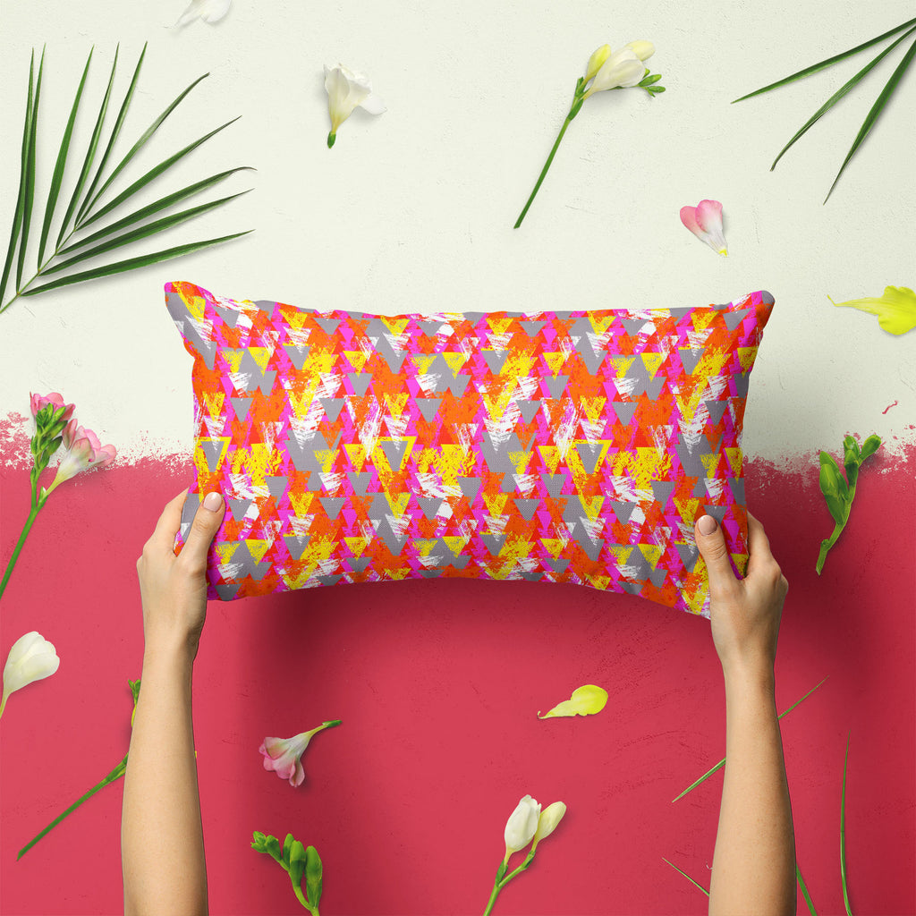 Triangled D3 Pillow Cover Case-Pillow Cases-PIL_CV-IC 5007538 IC 5007538, Abstract Expressionism, Abstracts, African, Ancient, Art and Paintings, Aztec, Bohemian, Brush Stroke, Chevron, Culture, Ethnic, Eygptian, Geometric, Geometric Abstraction, Graffiti, Hand Drawn, Historical, Medieval, Mexican, Modern Art, Patterns, Retro, Semi Abstract, Signs, Signs and Symbols, Splatter, Traditional, Triangles, Tribal, Vintage, Watercolour, World Culture, triangled, d3, pillow, cover, case, abstract, art, background, 