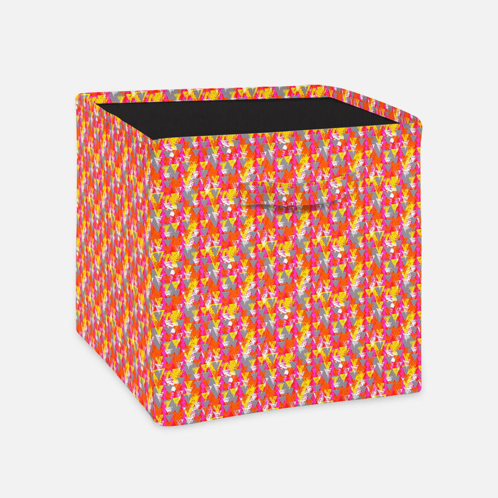 Triangled Foldable Open Storage Bin | Organizer Box, Toy Basket, Shelf Box, Laundry Bag | Canvas Fabric-Storage Bins-STR_BI_CB-IC 5007538 IC 5007538, Abstract Expressionism, Abstracts, African, Ancient, Art and Paintings, Aztec, Bohemian, Brush Stroke, Chevron, Culture, Ethnic, Eygptian, Geometric, Geometric Abstraction, Graffiti, Hand Drawn, Historical, Medieval, Mexican, Modern Art, Patterns, Retro, Semi Abstract, Signs, Signs and Symbols, Splatter, Traditional, Triangles, Tribal, Vintage, Watercolour, Wo