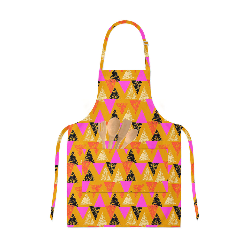 Mixed Triangled Apron | Adjustable, Free Size & Waist Tiebacks-Aprons Neck to Knee-APR_NK_KN-IC 5007539 IC 5007539, Abstract Expressionism, Abstracts, African, Ancient, Art and Paintings, Aztec, Bohemian, Brush Stroke, Chevron, Culture, Ethnic, Eygptian, Geometric, Geometric Abstraction, Graffiti, Hand Drawn, Historical, Medieval, Mexican, Modern Art, Patterns, Retro, Semi Abstract, Signs, Signs and Symbols, Splatter, Traditional, Triangles, Tribal, Vintage, Watercolour, World Culture, mixed, triangled, apr