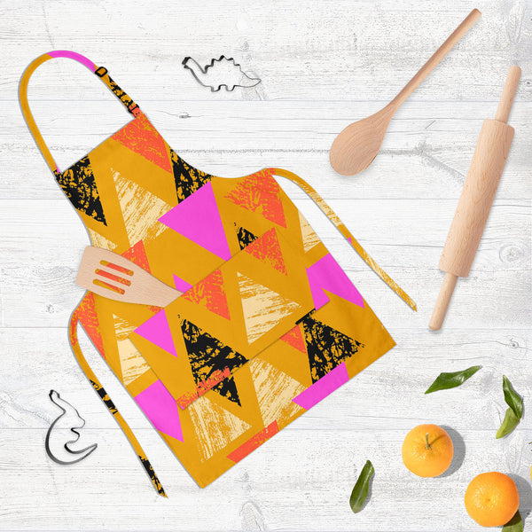 Mixed Triangled D3 Apron | Adjustable, Free Size & Waist Tiebacks-Aprons Neck to Knee-APR_NK_KN-IC 5007539 IC 5007539, Abstract Expressionism, Abstracts, African, Ancient, Art and Paintings, Aztec, Bohemian, Brush Stroke, Chevron, Culture, Ethnic, Eygptian, Geometric, Geometric Abstraction, Graffiti, Hand Drawn, Historical, Medieval, Mexican, Modern Art, Patterns, Retro, Semi Abstract, Signs, Signs and Symbols, Splatter, Traditional, Triangles, Tribal, Vintage, Watercolour, World Culture, mixed, triangled, 