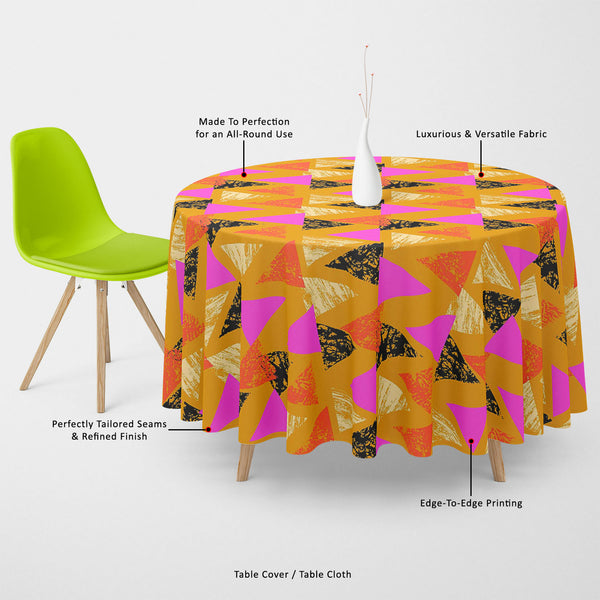Mixed Triangled Table Cloth Cover-Table Covers-CVR_TB_RD-IC 5007539 IC 5007539, Abstract Expressionism, Abstracts, African, Ancient, Art and Paintings, Aztec, Bohemian, Brush Stroke, Chevron, Culture, Ethnic, Eygptian, Geometric, Geometric Abstraction, Graffiti, Hand Drawn, Historical, Medieval, Mexican, Modern Art, Patterns, Retro, Semi Abstract, Signs, Signs and Symbols, Splatter, Traditional, Triangles, Tribal, Vintage, Watercolour, World Culture, mixed, triangled, table, cloth, cover, canvas, fabric, ab