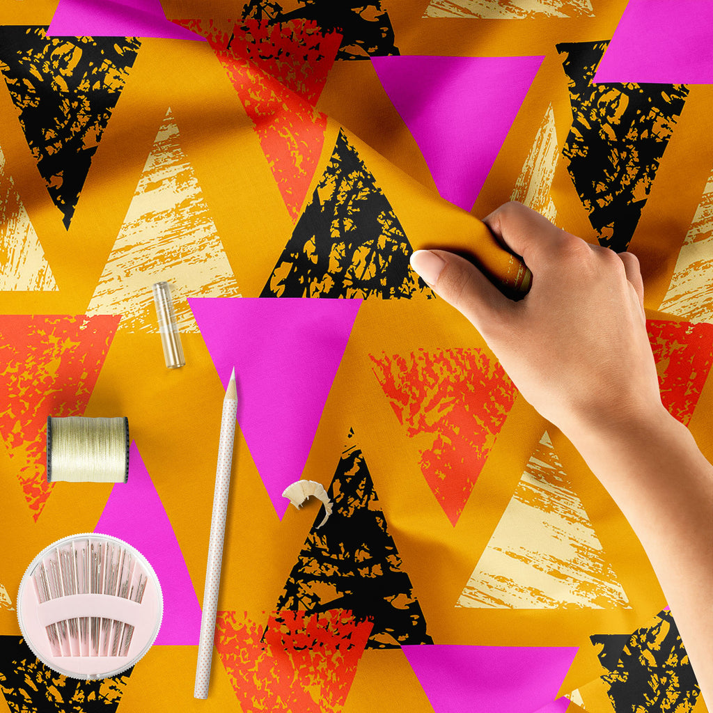 Mixed Triangled D3 Sofa Fabric by Metre | Upholstery For Sofa, Curtains & Cushions-Sofa Fabrics-SOF_FB-IC 5007539 IC 5007539, Abstract Expressionism, Abstracts, African, Ancient, Art and Paintings, Aztec, Bohemian, Brush Stroke, Chevron, Culture, Ethnic, Eygptian, Geometric, Geometric Abstraction, Graffiti, Hand Drawn, Historical, Medieval, Mexican, Modern Art, Patterns, Retro, Semi Abstract, Signs, Signs and Symbols, Splatter, Traditional, Triangles, Tribal, Vintage, Watercolour, World Culture, mixed, tria